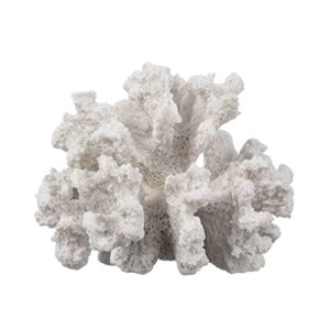 Decorative Sea Coral - White Medium Coral - 3.5in T x 4.5in W x 4in D - Faux Coral Reef Décor - Resin Coral Décor - White Coral Decoration - Coral Branch Décor - Coral Home Decoration