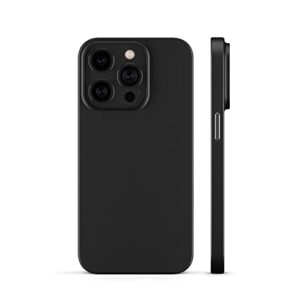 peel ultra thin iphone 14 pro case, blackout - minimalist design | branding free | protects and showcases your apple iphone 14 pro