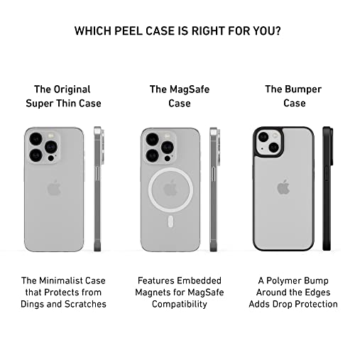 PEEL Ultra Thin iPhone 14 Pro Case, Blackout - Minimalist Design | Branding Free | Protects and Showcases Your Apple iPhone 14 Pro