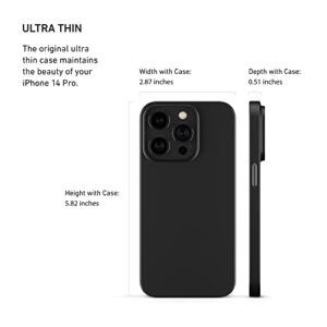 PEEL Ultra Thin iPhone 14 Pro Case, Blackout - Minimalist Design | Branding Free | Protects and Showcases Your Apple iPhone 14 Pro