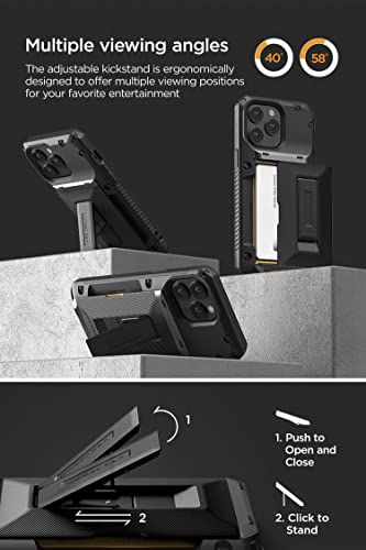 VRS DESIGN Damda Glide Hybrid Phone Case for iPhone 14 Pro Max, Functional Sturdy Case Compatible for iPhone 14 Pro Max Case (2022)