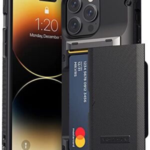 VRS DESIGN Damda Glide Pro Phone Caase for iPhone 14 Pro Max, Sturdy Semi Auto Wallet [4 Cards] Case Compatible for iPhone 14 Pro Max Case (2022)