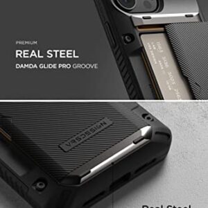 VRS DESIGN Damda Glide Pro Phone Caase for iPhone 14 Pro Max, Sturdy Semi Auto Wallet [4 Cards] Case Compatible for iPhone 14 Pro Max Case (2022)