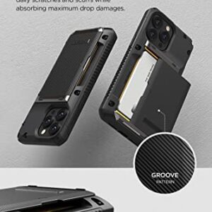 VRS DESIGN Damda Glide Pro Phone Caase for iPhone 14 Pro Max, Sturdy Semi Auto Wallet [4 Cards] Case Compatible for iPhone 14 Pro Max Case (2022)