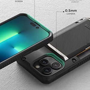 VRS DESIGN Damda Glide Pro Phone Caase for iPhone 14 Pro Max, Sturdy Semi Auto Wallet [4 Cards] Case Compatible for iPhone 14 Pro Max Case (2022)