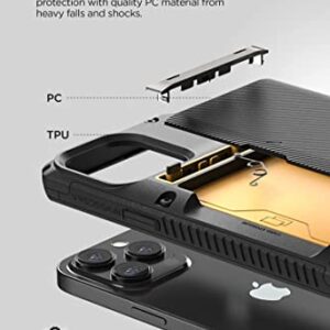 VRS DESIGN Damda Glide Pro Phone Caase for iPhone 14 Pro Max, Sturdy Semi Auto Wallet [4 Cards] Case Compatible for iPhone 14 Pro Max Case (2022)