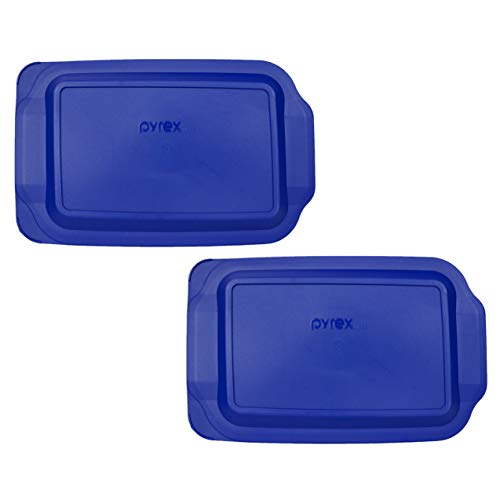 Pyrex 233-PC 3qt Lagoon Blue Replacement Food Storage Lids - 2 Pack Made in the USA