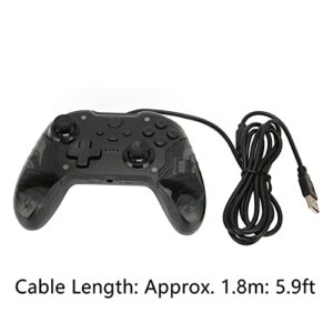 Gamepad Joystick, Wired Controller No Latency Dual Vibration Transparent Shell for PC