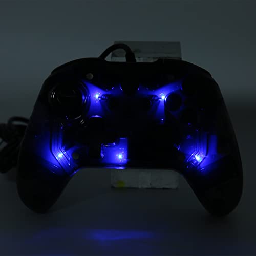 Gamepad Joystick, Wired Controller No Latency Dual Vibration Transparent Shell for PC