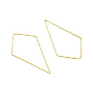 50pcs adabele raw brass kite shape charm geometric component 60mm beading connector link no plated/coated for earrings necklace jewelry craft making cx-a21