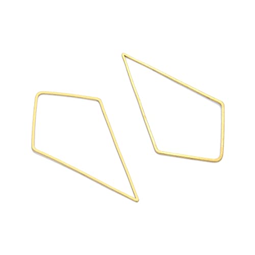 50pcs Adabele Raw Brass Kite Shape Charm Geometric Component 60mm Beading Connector Link No Plated/Coated for Earrings Necklace Jewelry Craft Making CX-A21