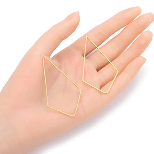 50pcs Adabele Raw Brass Kite Shape Charm Geometric Component 60mm Beading Connector Link No Plated/Coated for Earrings Necklace Jewelry Craft Making CX-A21