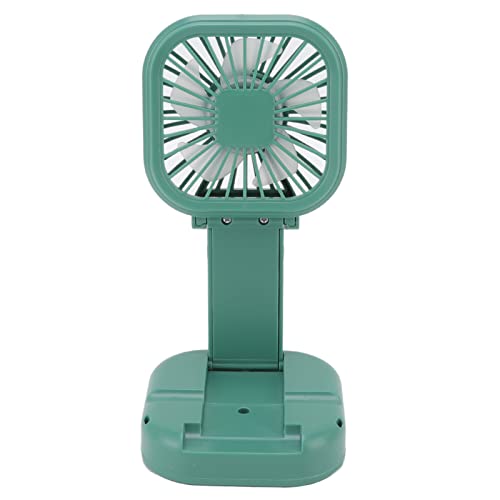 Small Desk Fan 3Speed Folding Wind Speed 270 Degree Rotation Strong Wind Portable Folding Fan for Bedroom Green