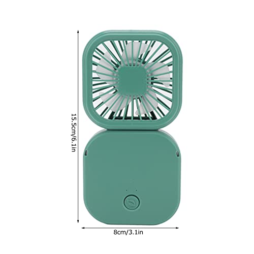 Small Desk Fan 3Speed Folding Wind Speed 270 Degree Rotation Strong Wind Portable Folding Fan for Bedroom Green