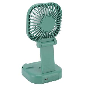 Small Desk Fan 3Speed Folding Wind Speed 270 Degree Rotation Strong Wind Portable Folding Fan for Bedroom Green