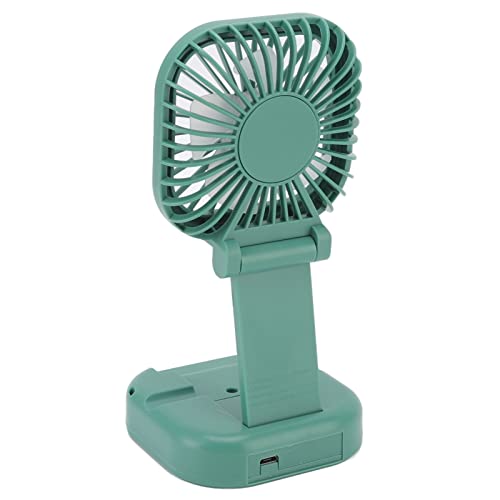 Small Desk Fan 3Speed Folding Wind Speed 270 Degree Rotation Strong Wind Portable Folding Fan for Bedroom Green