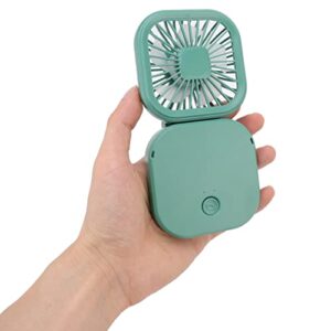 Small Desk Fan 3Speed Folding Wind Speed 270 Degree Rotation Strong Wind Portable Folding Fan for Bedroom Green