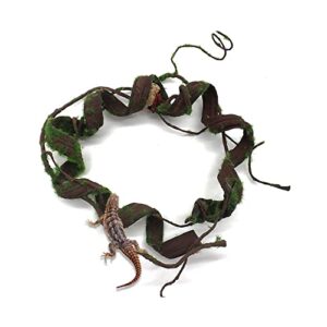 BNOSDM Reptile Vines Plants Flexible Jungle Climbing Vine Natural Moss Rope Jungle Decor for Bearded Dragons Lizards Snake Chameleon Geckos