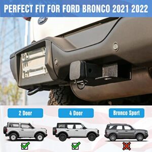 ROADER 2" Trailer Hitch Receiver Fit for 2021-2022 Ford Bronco 2/4 Door, Upgraded Rear Bumper Hitch Receiver with Trailer Hitch Covers, Ford Bronco Accessories (Not for Bronco Sport)