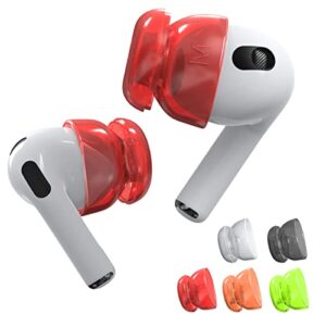 [5-pair] suihuoji newest airpods ear tips cover with noise reduction hole, silicone earbud tips for airpods 3/2/1 not fit in the charging case, anti slip/dust/dirt(colorful)