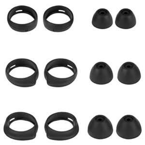 earbud tips wing tips earbud replacement tips replacement earbud tips earbuds replacement tips earbud covers compatible with galaxy buds sm-r170 headphone 3 pairs sml+ear tips 3 pairs sml black