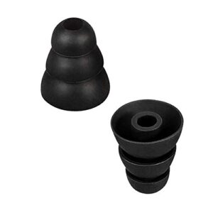 DMZHY 9 Pairs Triple Flange Earbud Tips Replacement Earbud Tips Earbud Replacement Tips Earbud Covers Ear Bud Tips Fit For Inside Diameter 4mm-5mm In-ear Earphones Earbuds Headphone Ear Tips SML Black