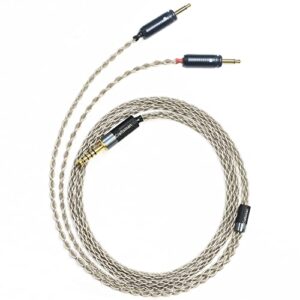 gucraftsman 6n single crystal silver upgrade headphone cable 3.5mm/4.4mm/4pin xlr cable for focal elegia clear stellia elear celestee radiance clear pro clear mg pro (6.35mm plug)