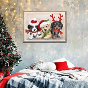 Christmas Diamond Painting Kits,Winter Diamond Art Kit for Adults,5D Paint with Diamond Full Drill for Parents-Children Interaction,Wall Décor