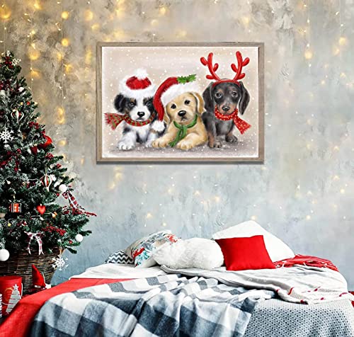 Christmas Diamond Painting Kits,Winter Diamond Art Kit for Adults,5D Paint with Diamond Full Drill for Parents-Children Interaction,Wall Décor