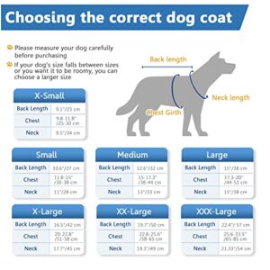 Dog Fleece Hoodie, Windproof Waterproof Dog Coat Fleece & Cotton Lined Warm Dog Jacket, Cold Weather Pet Apparel Clothes Vest for Small Medium Large Dog (S: Length 10.6", Chest 11.8"-15", Silver)