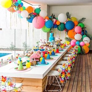 60Pcs Party Balloons 5Inch Assorted Color Balloons with Ribbon for Party Decoration, Weddings, Baby Shower, Birthday Parties Supplies or Arch Décor - Helium Quality Under Sea Party Decoration