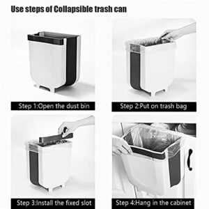 Small Kitchen Garbage can Collapsible Food Waste bin for Kitchen Asian Home Gadgets for Home Trash bin Under Sink Trash can Apartment Essentials for First Apartment Home & Kitchen Must Haves