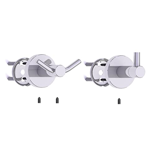 Towel Hooks for Bathrooms, 2 Pack 304 Stainless Steel Heavy Wall Hooks Towel Holder Coat Hooks for Bathroom & Kitchen, Modern Style Wall Mounted, Lifetime Use