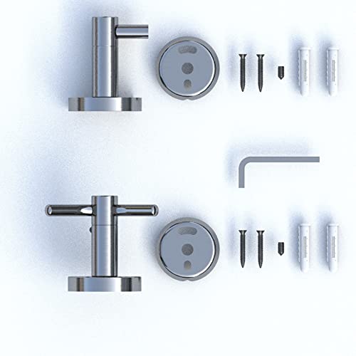 Towel Hooks for Bathrooms, 2 Pack 304 Stainless Steel Heavy Wall Hooks Towel Holder Coat Hooks for Bathroom & Kitchen, Modern Style Wall Mounted, Lifetime Use