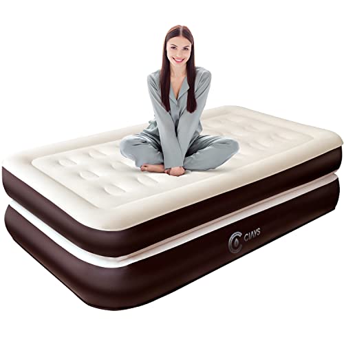 Ciays Camping Air Mattress Leak Proof Airbed with USB Rechargeable Pump Queen Air Mattress with Carrying Bag for Home Camping SUV Truck RV Tent