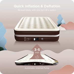 Ciays Camping Air Mattress Leak Proof Airbed with USB Rechargeable Pump Queen Air Mattress with Carrying Bag for Home Camping SUV Truck RV Tent