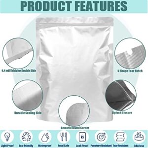 35 Pack 1 Gallon Mylar Bags for Food Storage with Labels(40pcs), Size 10''x15'' Mylar Bags 1 Gallon with Extra Thick 4.7 Mil Each Side, Heat Sealable Bags for long term food storage