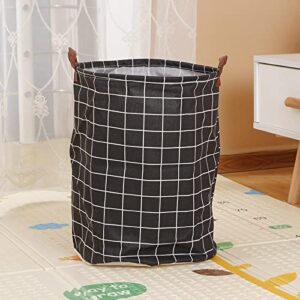 wress home fabric dirty clothes basket dirty clothes basket home storage basket laundry bucket folding storage dirty clothes basket black checkered -2
