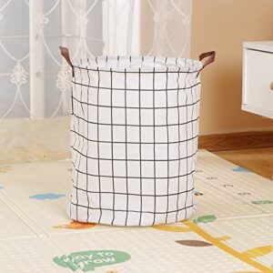 Wress Home Fabric Dirty Clothes Basket Dirty Clothes Basket Home Storage Basket Laundry Bucket Folding Storage Dirty Clothes Basket Black Checkered -2