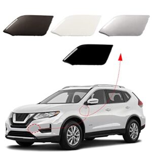 czshiyue front bumper tow hook cover fit for nissan x-trail t32 rogue 2017 2018 2019 2020 towing eye cap 622a0-6fl0h (silver, left driver side)