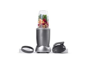 vizet blender for shakes and smoothies, portable blender, bullet blender, with a blender cup with lip, travel friendly, 24 ounces, 600 watt, gray
