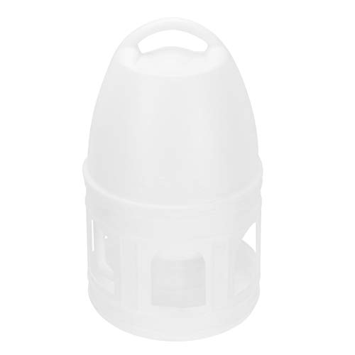 TEHAUX Pigeon Water Dispenser, Bird Water Drinker 5L Bird Water Container Automatic Feeders Pet Pigeon Drinker Drinker Hanging Water Bottles for Pigeon Cage (White)