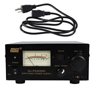 Mobile Ham Radio Power Supply Analog DC Regulated 13.8V Fixed Output，30A- with Noise Offset and 12V Car Cigarette Lighter Socket