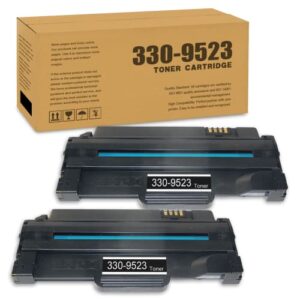 2-pack 330-9523 toner cartridge replacement for dell 330-9523 1133 1135n 1130 1130n 330-9523 2mmjp 7h53w 7w53w printer., black