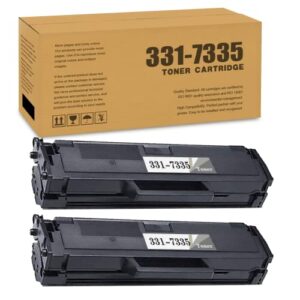 2-pack 331-7335 toner cartridge replacement for dell yk1pm hf44n hf442 b1160 b1160w b1163w b1165nfw printer., black, cs-331-7335 2p