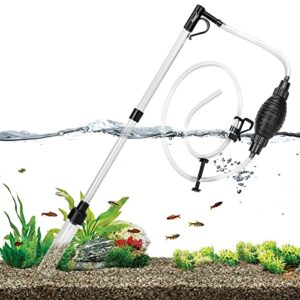 hygger gravel vacuum for aquarium, aquarium siphon vacuum cleaner for fish tank gravel and sand cleaning, remove dirt, water change, aquarium gravel cleaner with adjustable water flow (s)