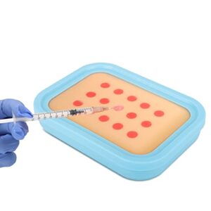 Injection Training Pad, Subcutaneous Injection Practice Pad, Artificial Hypodermic Injection Trainer, Silicone Human Skin-Like Intradermal Practice Model for Medical Student Nurse Practice