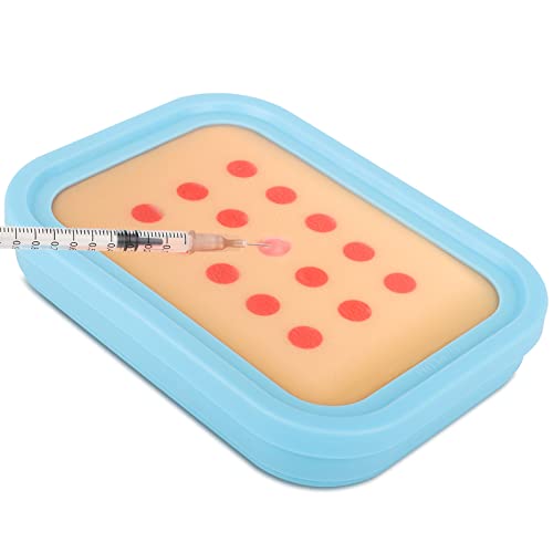 Injection Training Pad, Subcutaneous Injection Practice Pad, Artificial Hypodermic Injection Trainer, Silicone Human Skin-Like Intradermal Practice Model for Medical Student Nurse Practice