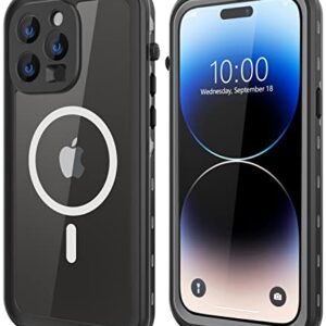 Guirble Design for iPhone 14 Pro Waterproof Case, Shockproof Dustproof Phone Case for iPhone 14 Pro with Screen Protector, Full Body Protective Case for iPhone 14 Pro Cover 6.1'' (Black/Gray)