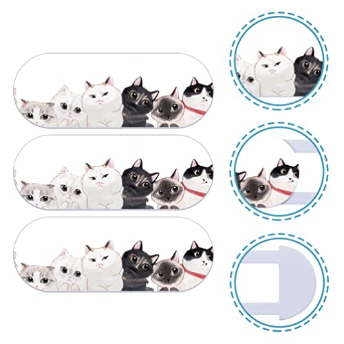 SOLUSTRE Phone Camera Cover 3pcs Camera Cover Slide Laptop Camera Cover Cartoon Cat Camera Blocker for Laptop